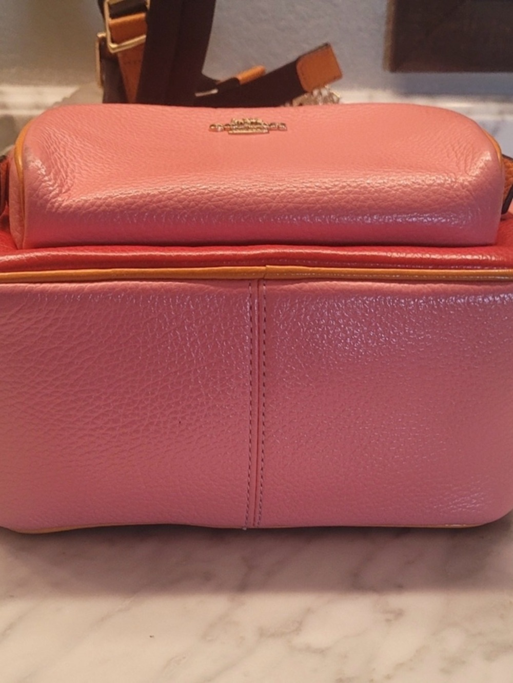 Coach Colorblock Andi Leather Backpack With Blue Wristlet EUC 🩷❤️🧡💙 Absolutely 🤩 - Picture 8 of 12